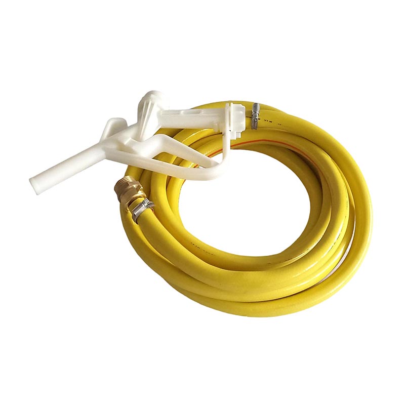 3/4" 19 mm Zapf Schlauch Garnitur mit Doppelnippel AG 1" - 4 m (PP Pistole weiss) - PN 5 bar