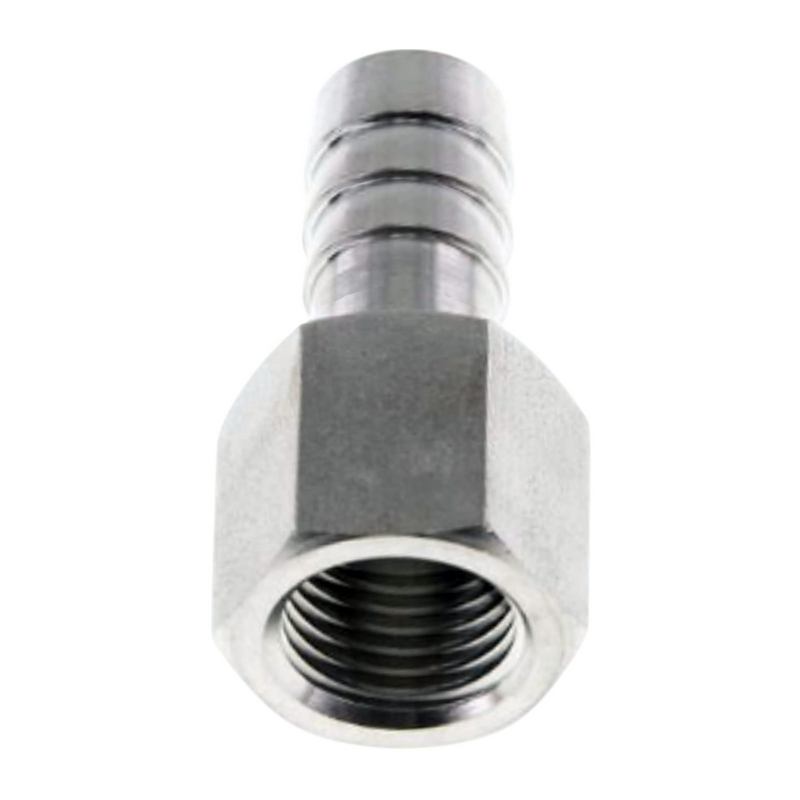 3/8" x 10 mm Schlauch Tülle Stutzen Innengewinde IG Nippel Edelstahl AISI 316 VA Fitting - PN 20 bar