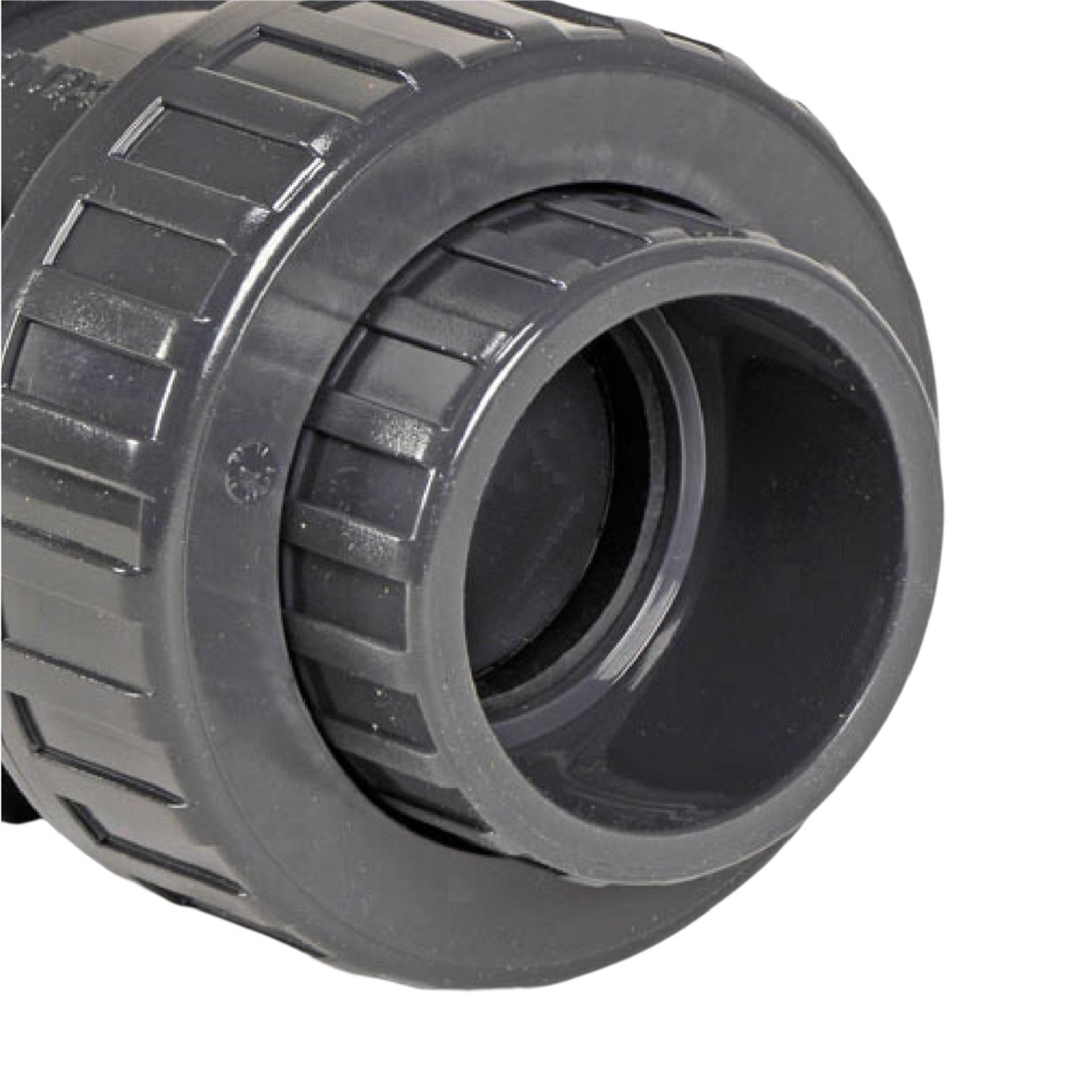 110 mm PVC Kugel Absperr Hahn Ventil beidseitige Klebemuffe Fitting PN 10 bar - blauer Griff