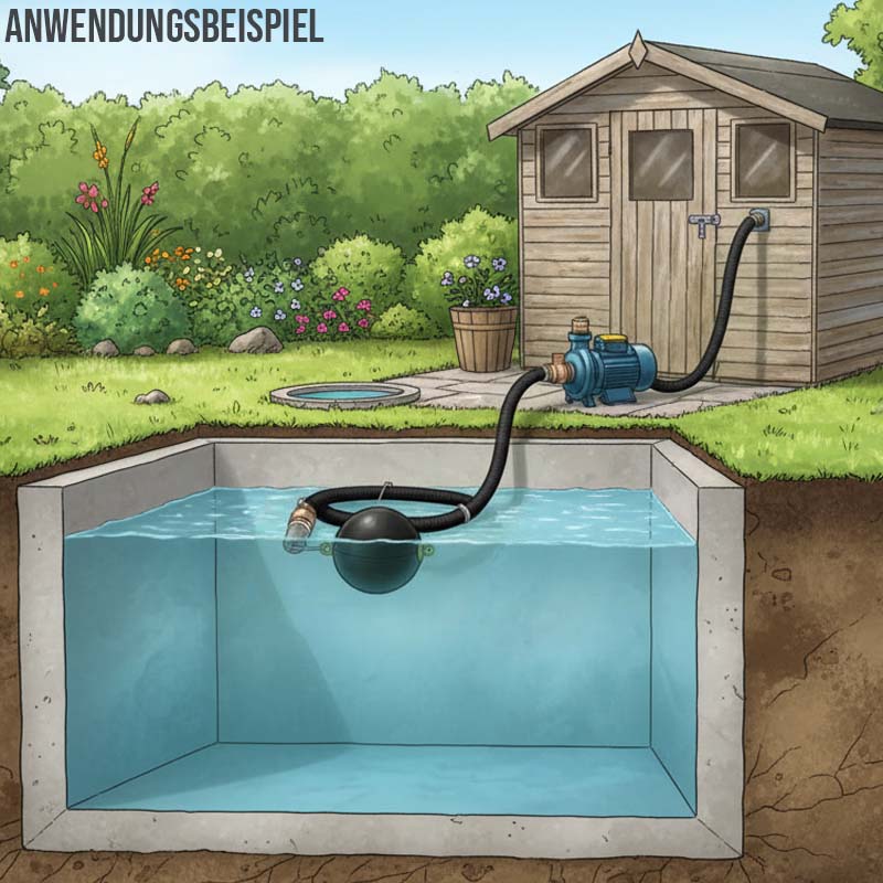 32 mm 1 1/4" Zoll Ansaug Saug Schlauch Pumpen Garnitur schwimmende Entnahme schwarz - 25 m