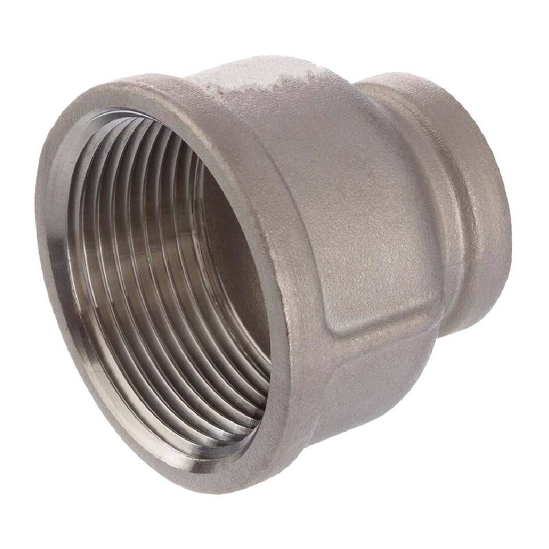 1/2" Edelstahl Fitting V4A AISI 316 Nr. 240 - Reduziermuffe Innen x Innengewinde IG - 1/2 "x 1/4" - PN 16 bar