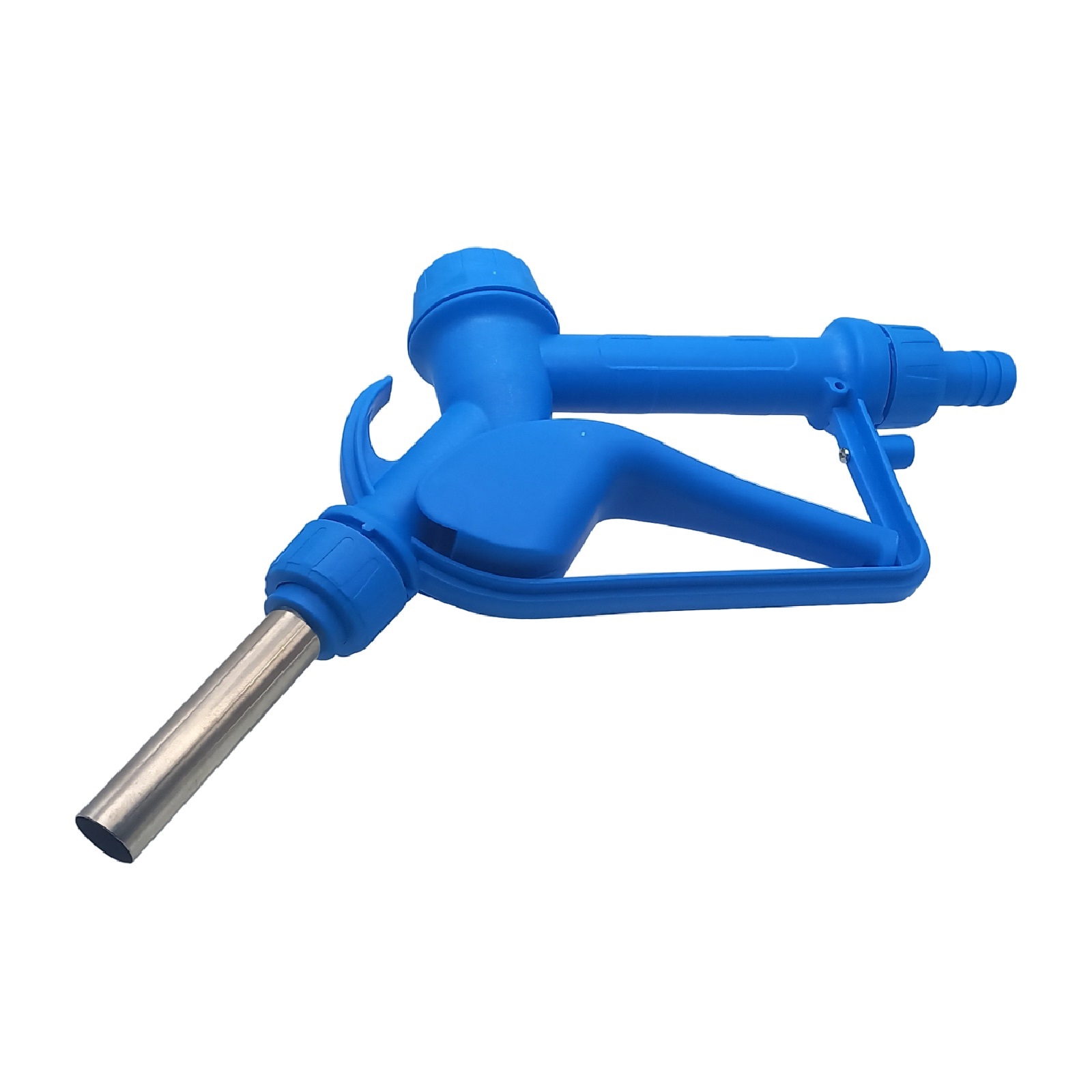 Zapfpistole (PP) blau Anschluss 3/4" auf Auslass 3/4" SS304 (für leicht ätzende Flüssigkeiten)