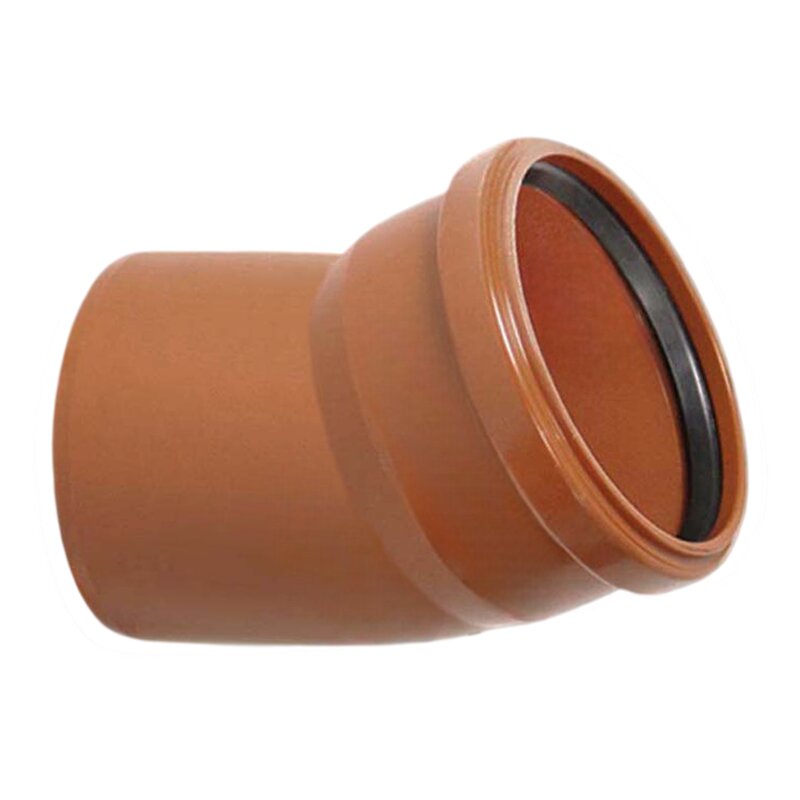 250 mm PVC Bogen 30° Abzweig Abfluß Abwasser HT KG Rohr SN4 Steckmuffe x Stutzen rostbraun