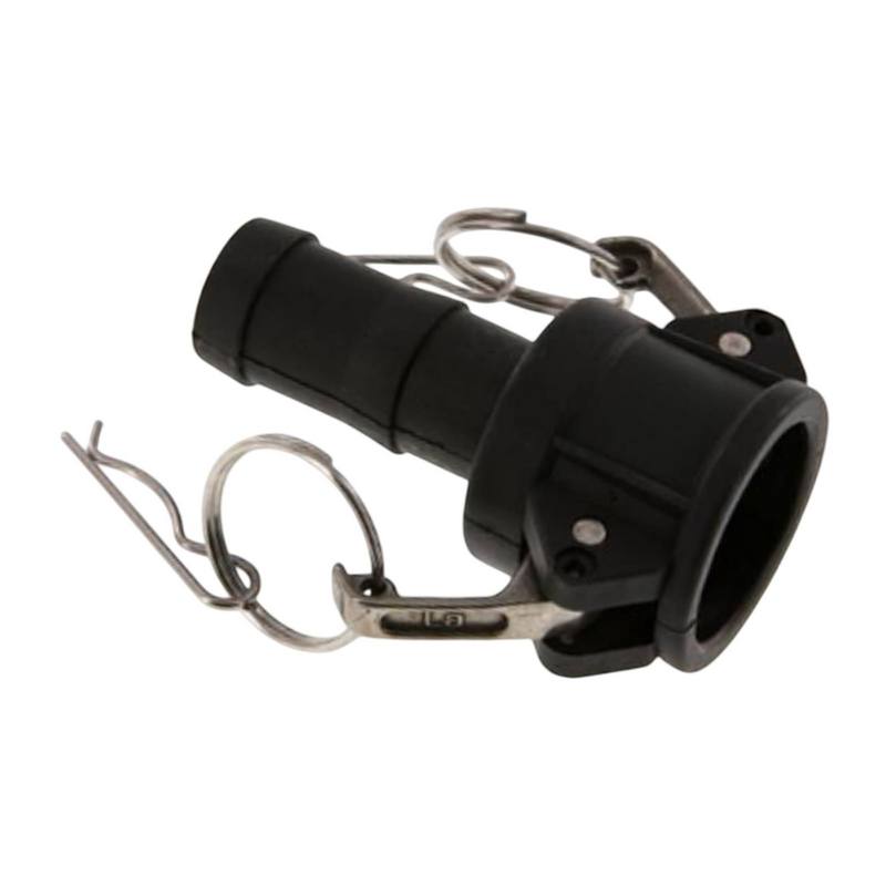 Kamlock Typ C - Winkel 90° Mutterteil (91,5 mm) Polypropylen PP -> Tülle 76 mm 3" DN 80 - PN 5 bar