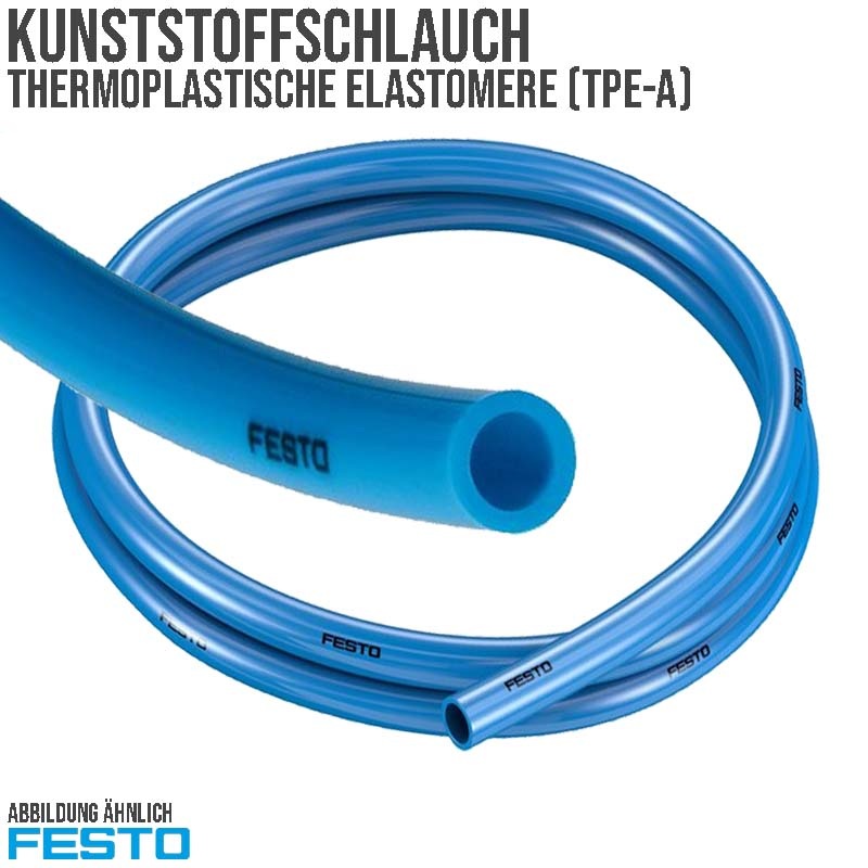 16 x 12 mm TPE Kunststoff Pneumatik Druckluft Schlauch PAN blau (553911) - PN 19 bar