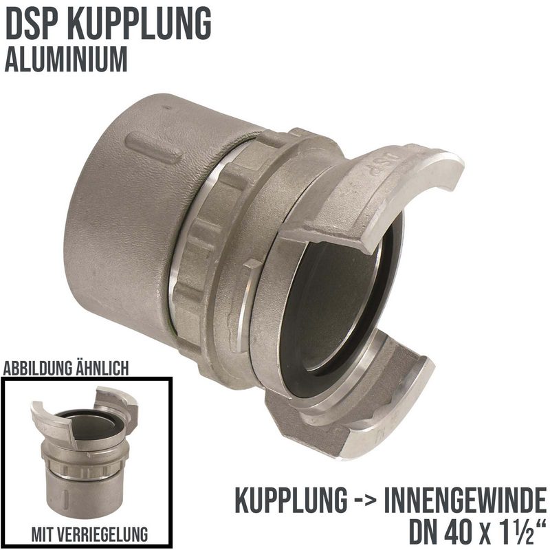 DN 40 DSP Kupplung Aluminium BSP Innengewinde IG 1 1/2" Verriegelung - PN 16 bar