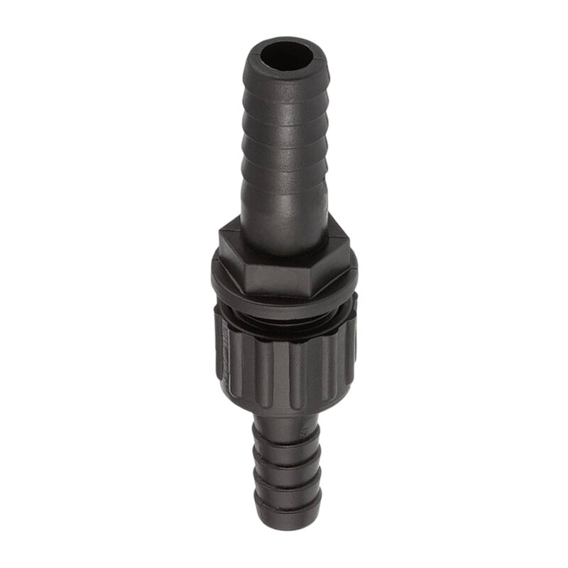16 x 13 mm Schlauch Verschraubung reduziert 2-fach Stutzen Tülle Pool Teich Garten PP schwarz - PN 6 bar