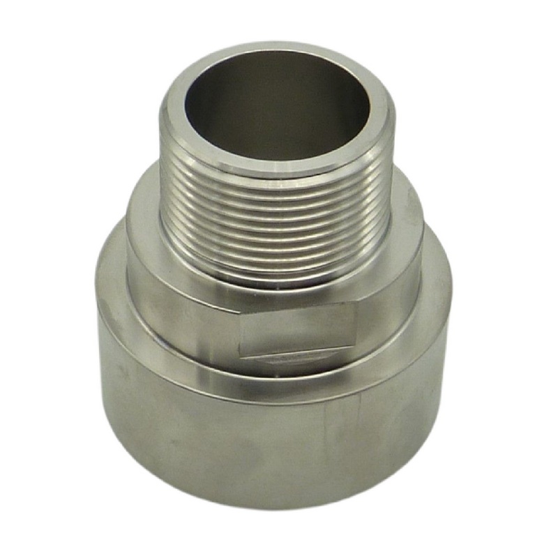 S60 x 6 IBC Adapter mit Außengewinde AG 1" Edelstahl AISI 316 Container Fass Tank Zubehör PN16 bar