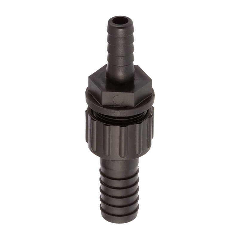 20 x 13 mm Schlauch Verschraubung reduziert 2-fach Stutzen Tülle Pool Teich Garten PP schwarz - PN 6 bar