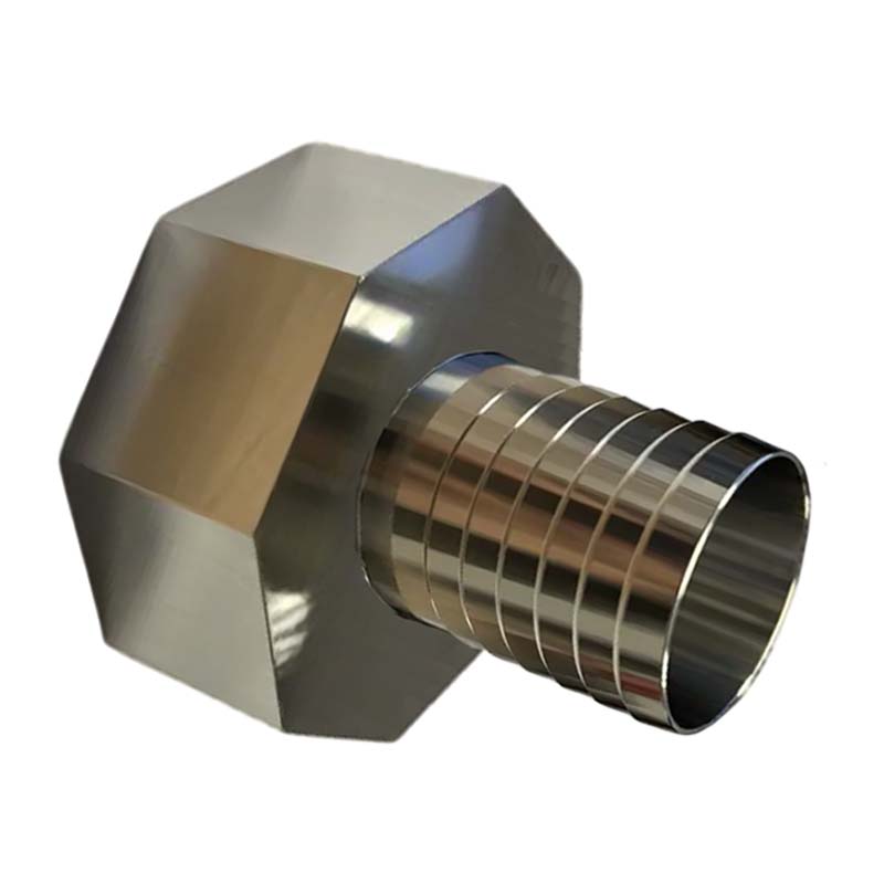 S60 x 6 IBC Adapter Schlauchtülle 25 mm 1" Edelstahl AISI 316 Container Fass  PN 16 bar