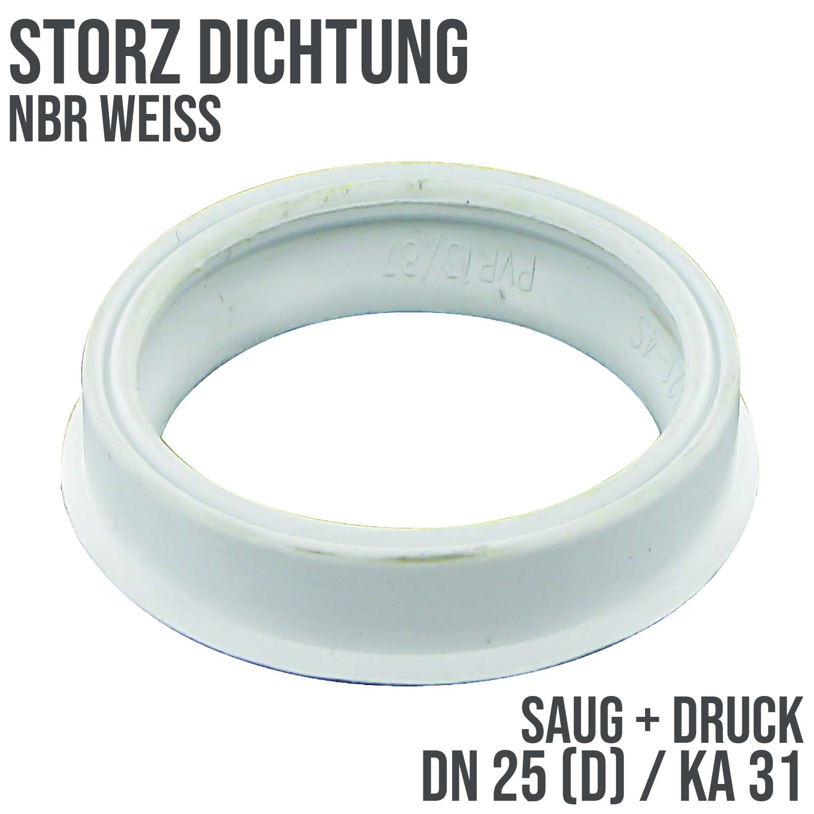 Dichtung STORZ  D DN 25 KA 31 Kupplung (Saug/Druck) NBR weiß