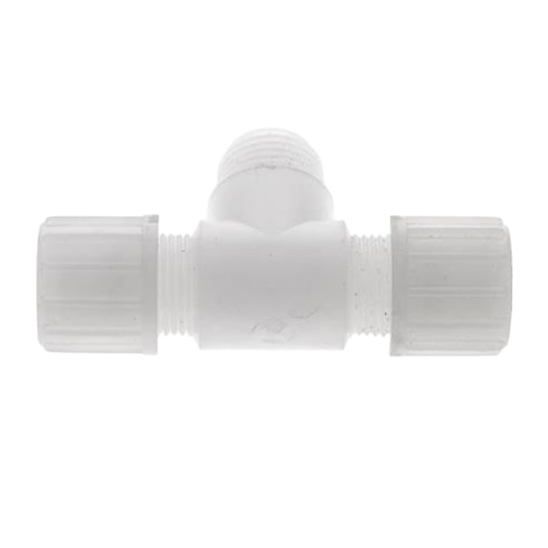 14 x 12 mm x 1/2" T-Stück 90° Kupplung Aussengewinde PVDF Verschraubung PA PP Schlauch FDA - PN 10 bar