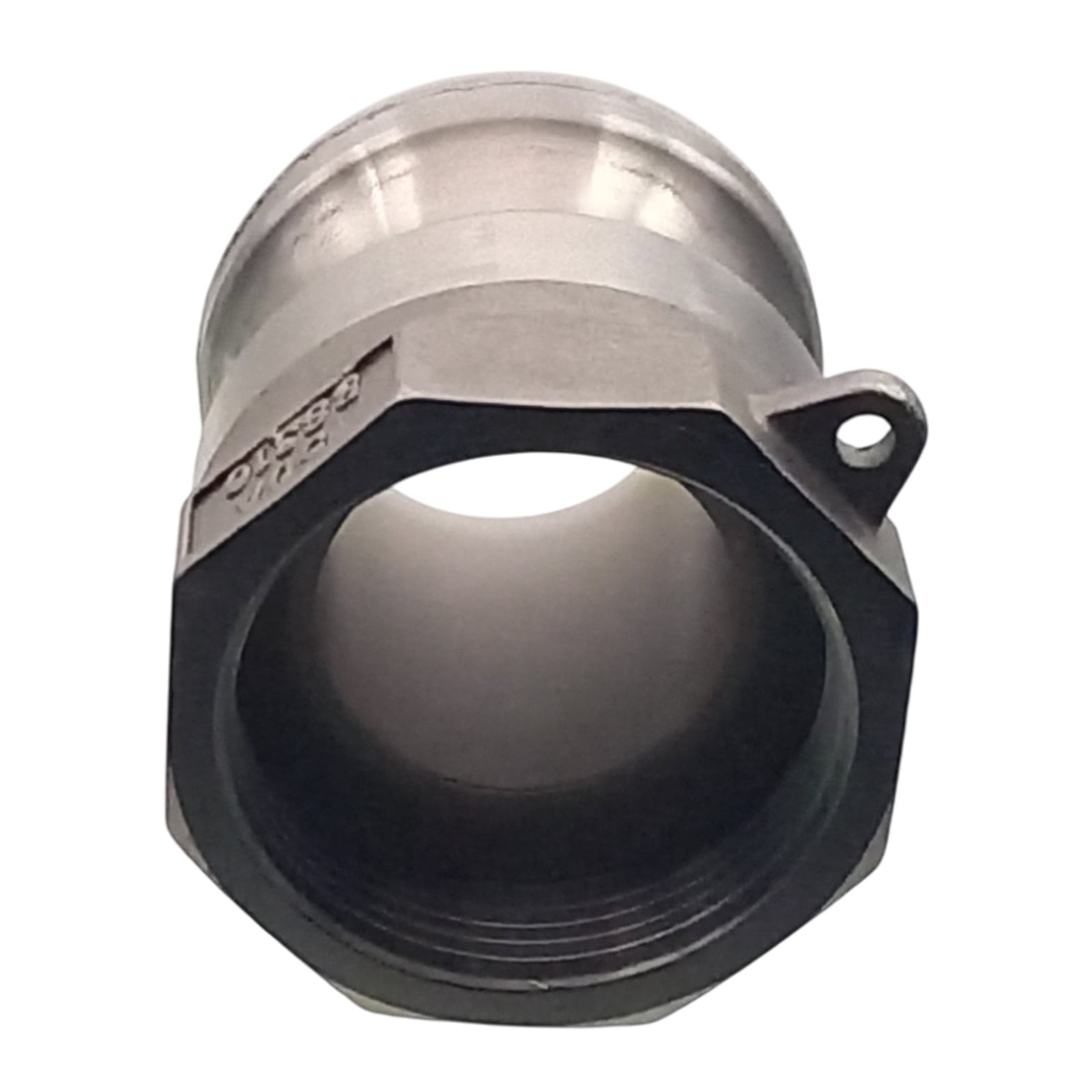 Kamlock Typ A - Vaterteil Edelstahl V2A (AISI 316) - 45,5 mm Stecker mit Innengewinde (IG) 1 1/4" Zoll DN 32 PFA beschichtet - PN 25 bar