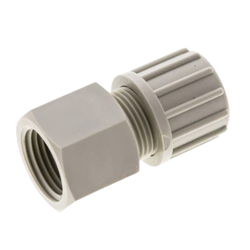 6 x 4 mm x 3/8" Kupplung Innengewinde PA PP Schlauch Verbinder FDA - PN 10 bar