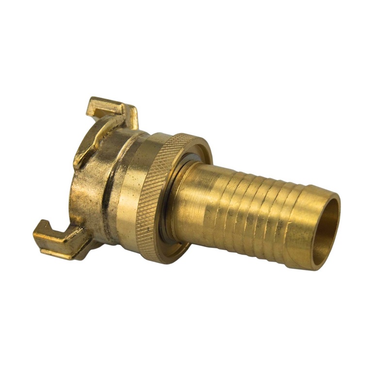 1 1/4" 32 mm Messing Schlauch Schnell Kupplung Tülle mit Kontermutter (GEKA kompatibel) - PN 25 bar