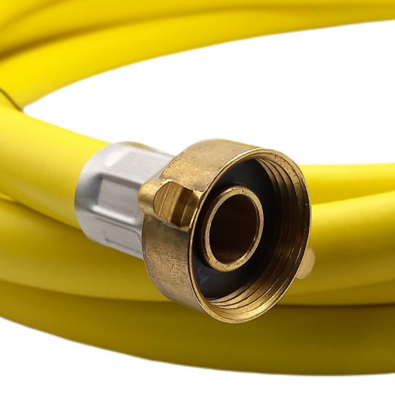 2,5 m Heizungs Füll Wasser Heizkörper Radiator Sanitär Schlauch gelb - 3/4" Anschluss - PN 8 bar