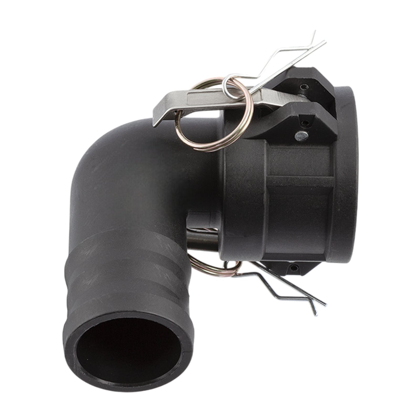 Kamlock Typ C - Winkel 90° Mutterteil (63,0 mm) Polypropylen PP -> Tülle 51 mm DN 50 - PN 6,5 bar