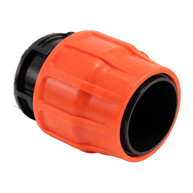 76 mm x 3" PE PP Fitting Layflat Klemm Verbinder Kupplung x Innengewinde IG Flach Schlauch - PN 6 bar