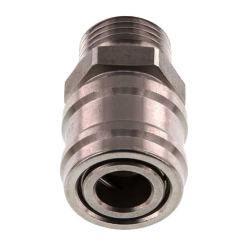 1/2 " Druckluft Kupplung Dose Schnell Edelstahl NW 7,2 mit Innengewinde AG - PN 35 bar