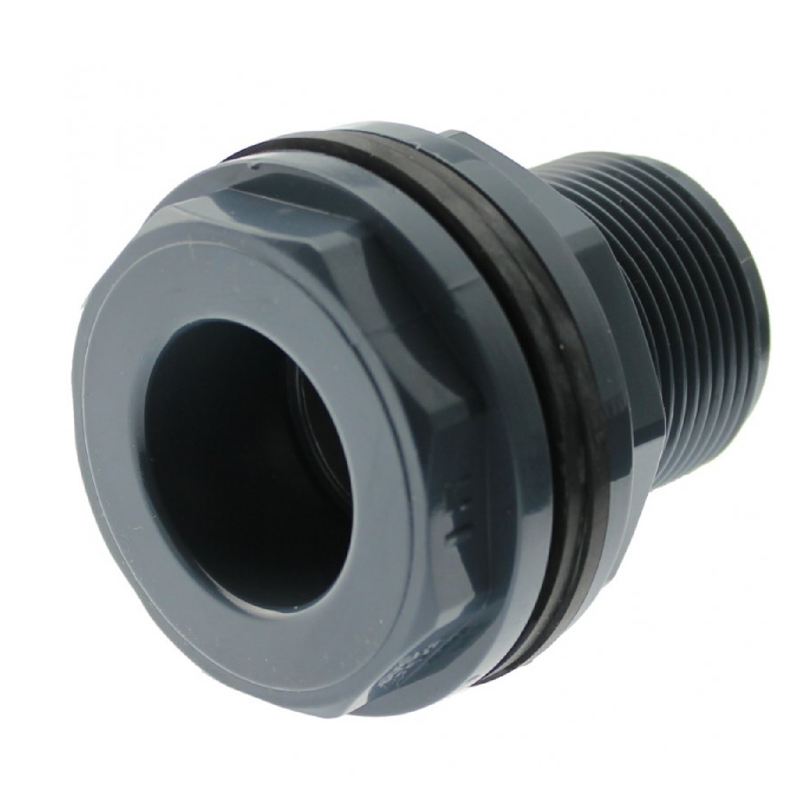 25 mm x 1" Zoll PVC-U Tankdurchführung Klebemuffe auf Klebemuffe x Außengewinde AG - PN 10 bar