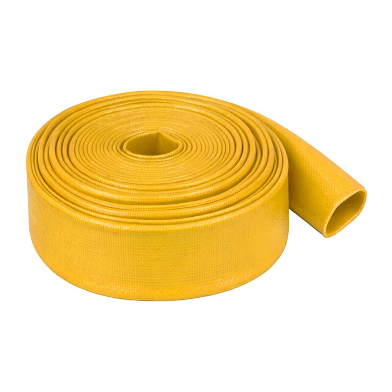 25mm PVC Flach Schlauch Grund Wasser Enwässerung mittel gelb PN 6 bar - 100m