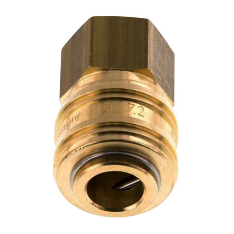 1/8" Druckluft Kupplung Dose Schnell Messing NW 7,2 mit Innengewinde IG - PN 35 bar