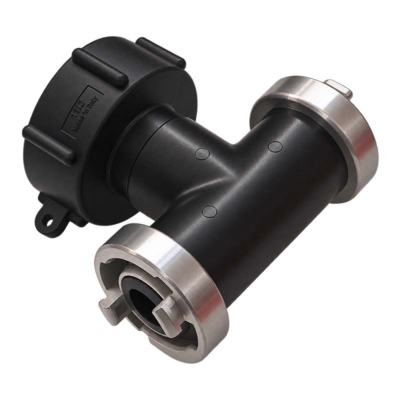 S60 x 6 IBC Adapter T-Stück auf 2-fach STORZ D DN25 KA31 Übergangsstück Pumpenanschluß Container Tank Zubehör