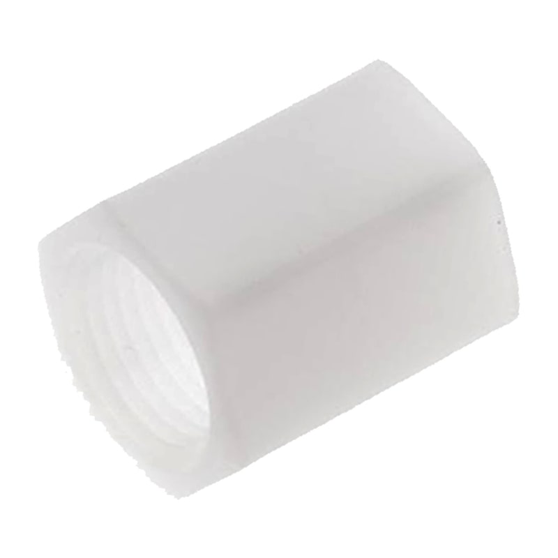 3/8" PP Gewinde Fitting FDA Muffe 2-fach Innengewinde Verbinder weiß - PN 10 bar