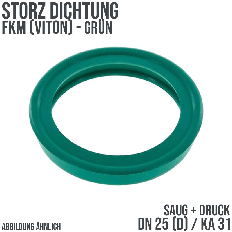 Dichtung STORZ  D DN 25 KA 31 Kupplung (Saug/Druck) FKM (Viton) grün