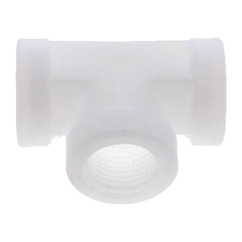 1/2" PP Gewinde Fitting FDA T-Stück 90° 2-fach Innengewinde Verbinder weiß - PN 10 bar