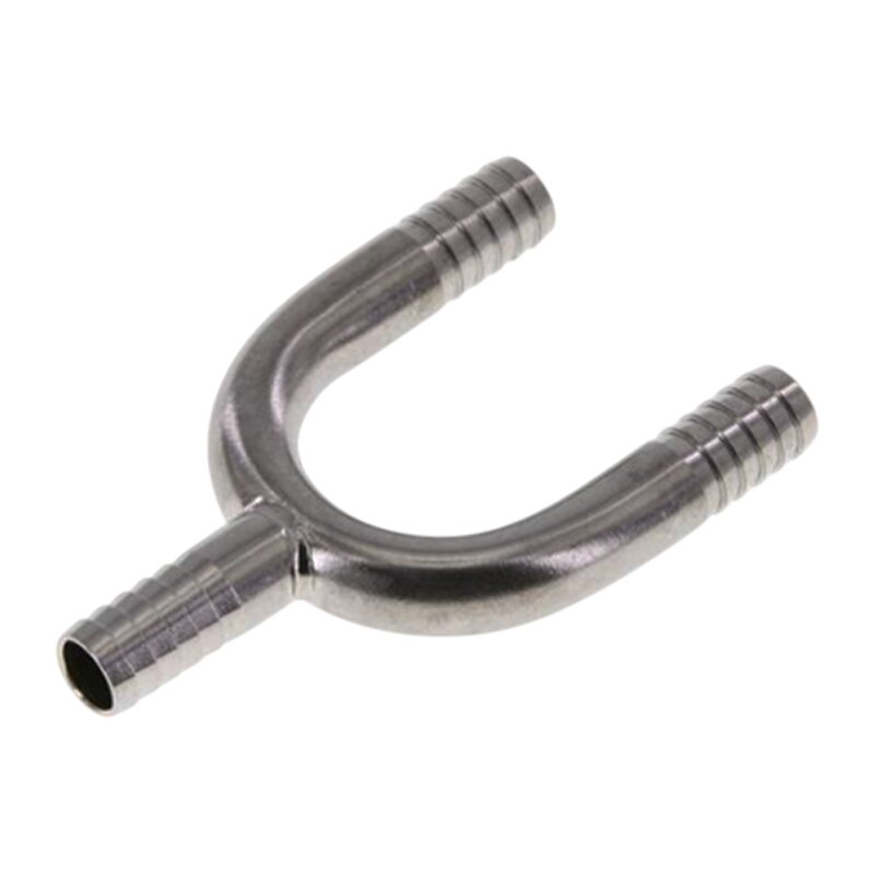 6 mm - 1/4" Zoll 90° Y-Stück Schlauch Verbinder Verteiler Tülle Kupplung Reparatur Edelstahl VA 1.4301