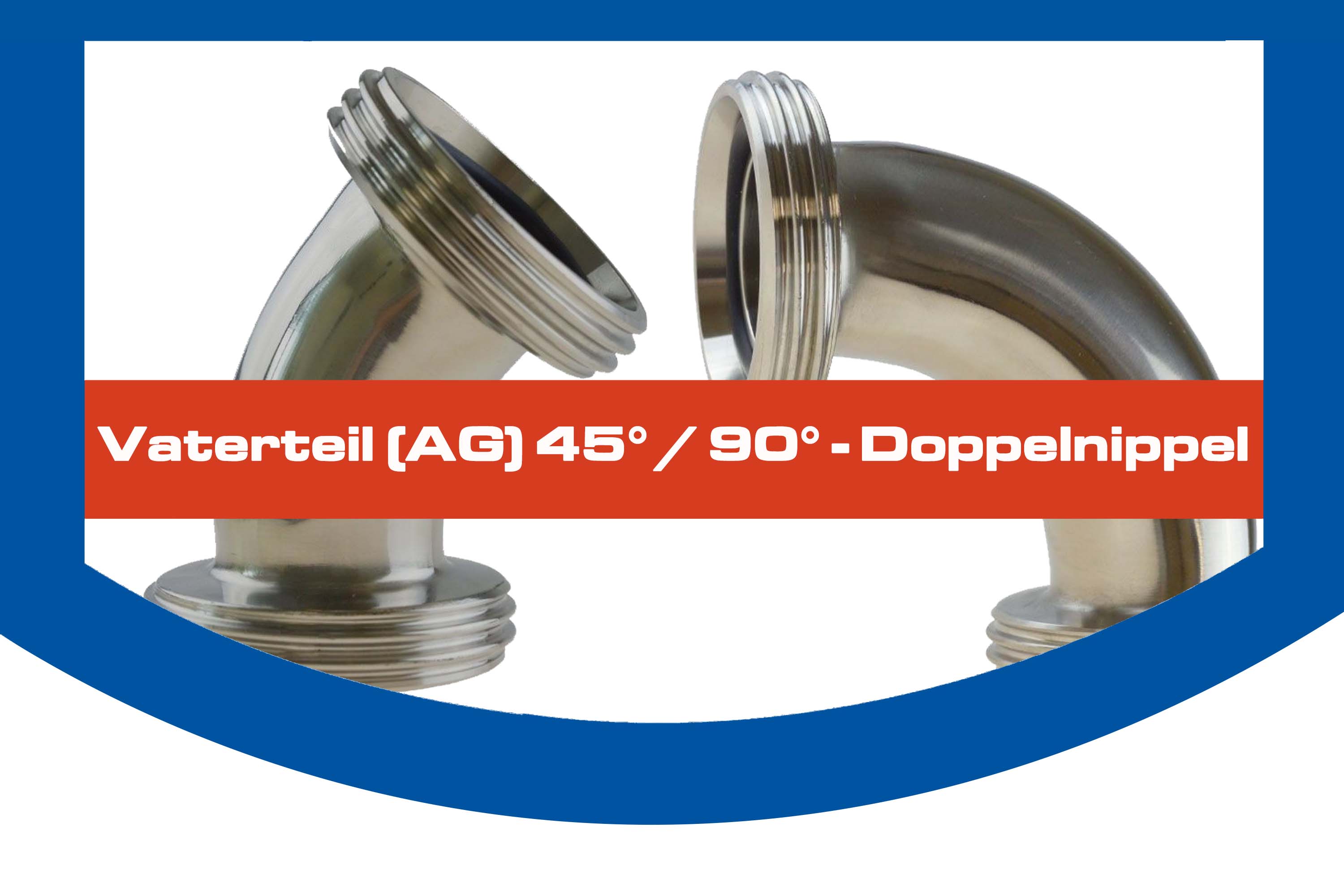 Vaterteil (AG) 45° / 90° - Doppelnippel