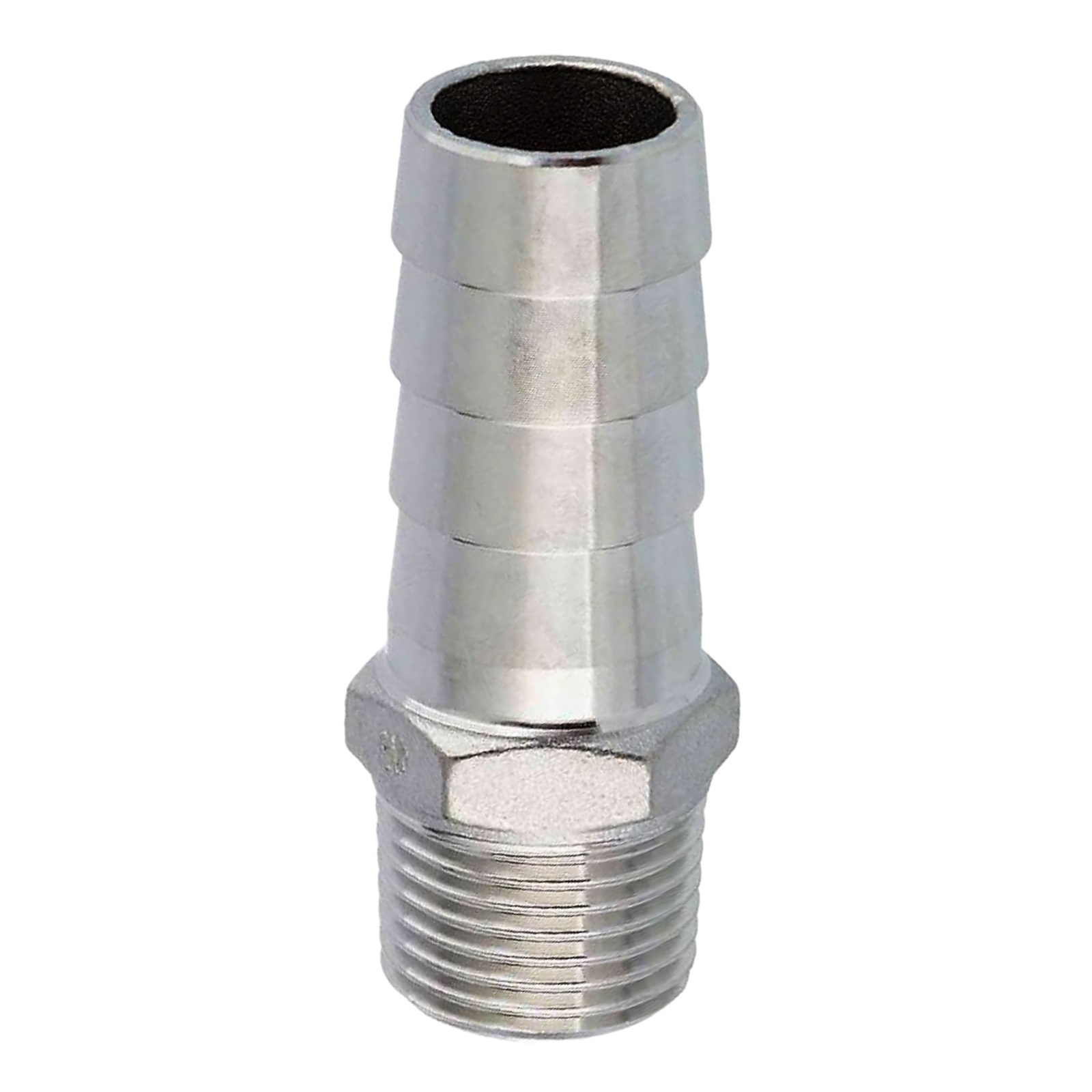 25 mm x 1 1/4" Zoll Schlauch Tülle Stutzen Außengewinde AG Nippel Edelstahl AISI 316 VA  Fitting - PN 20 bar