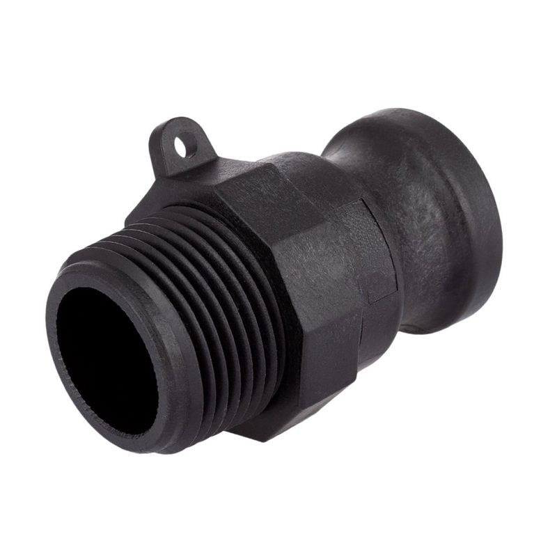 Kamlock Typ F (PP) Vaterteil - 53,4 mm Stecker mit Außengewinde (AG) 1 1/4" Zoll DN 40  - PN 6,5 bar