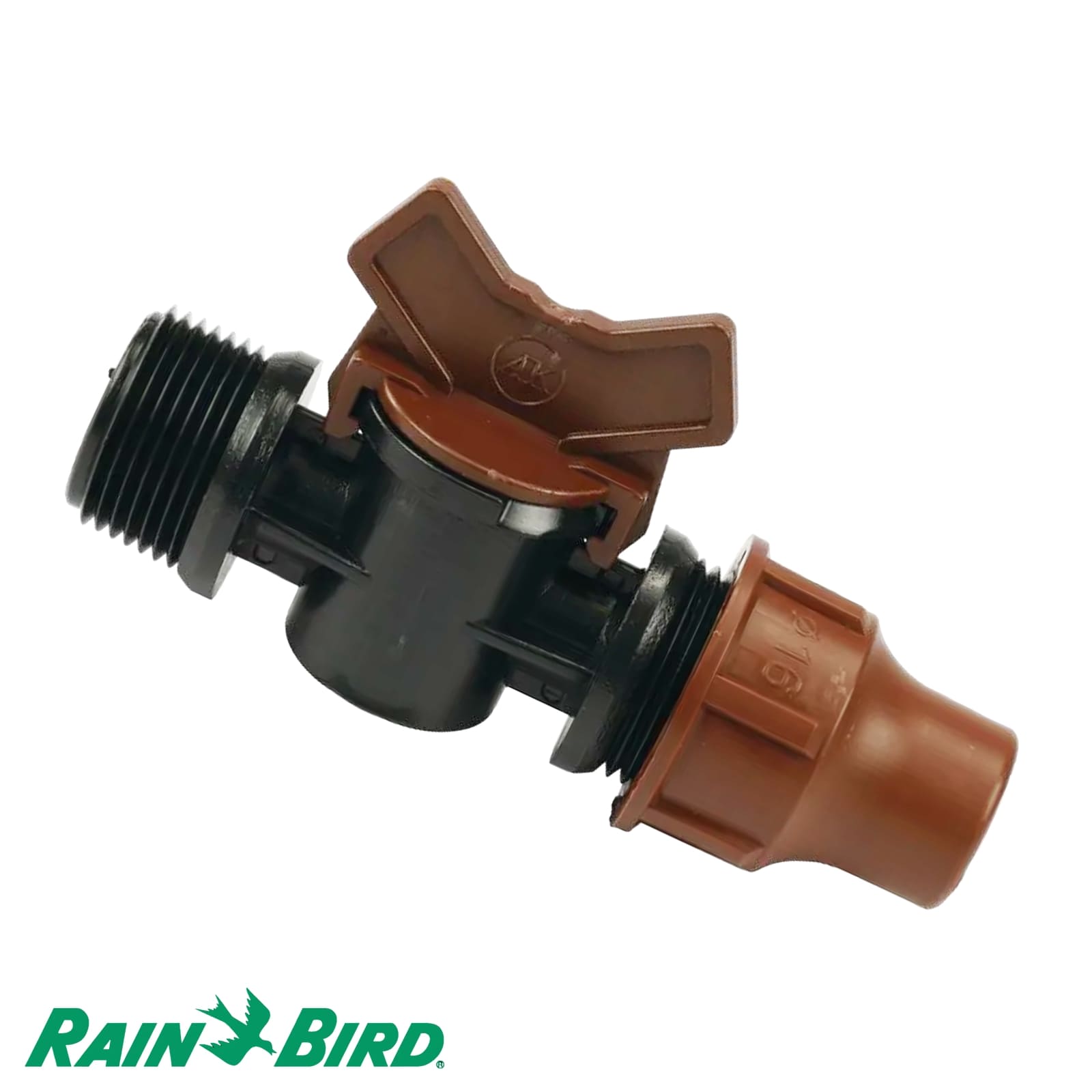 16 mm x 3/4" Rain Bird PE Stopfen Ventil Keil Außengewinde x Lock Quick Tropf Fitting braun Typ BF-Ventil-Keil