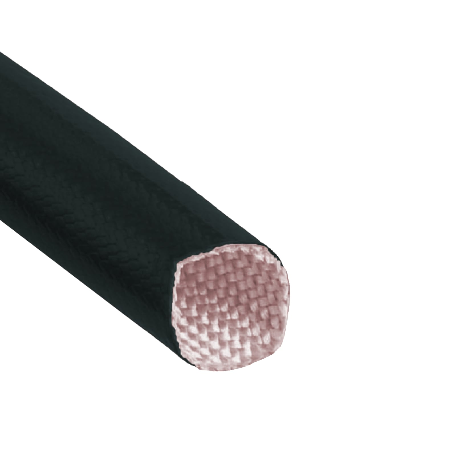 22 x 2,5 mm Feuer Flamm Brand Schutz Schlauch Silikon Fiberglas DN schwarz EN 45545 DIN5510-2 - 20 m