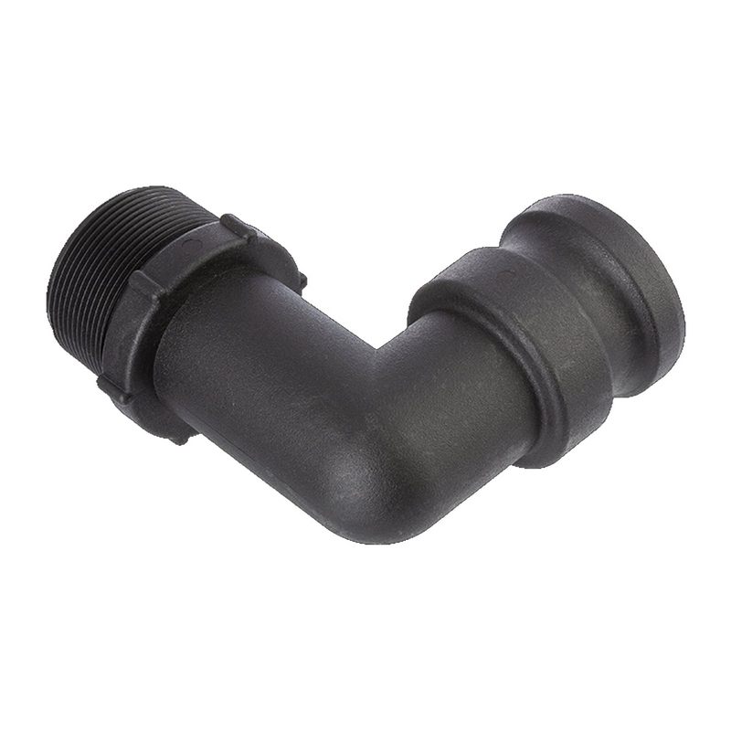Kamlock Typ F (PP) Winkel 90° Vaterteil - 63,0 mm Stecker mit Außengewinde (AG) 2" DN 50  - PN 6,5 bar