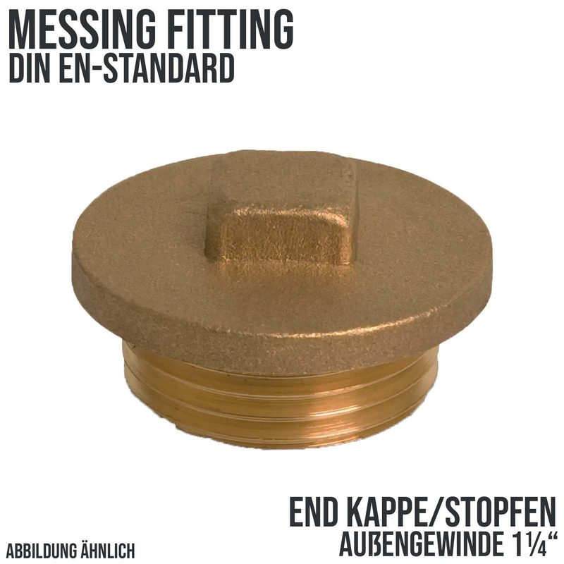 1 1/4" Stopfen Nr. 290 Außengewinde AG Messing Fittings PN 30 bar
