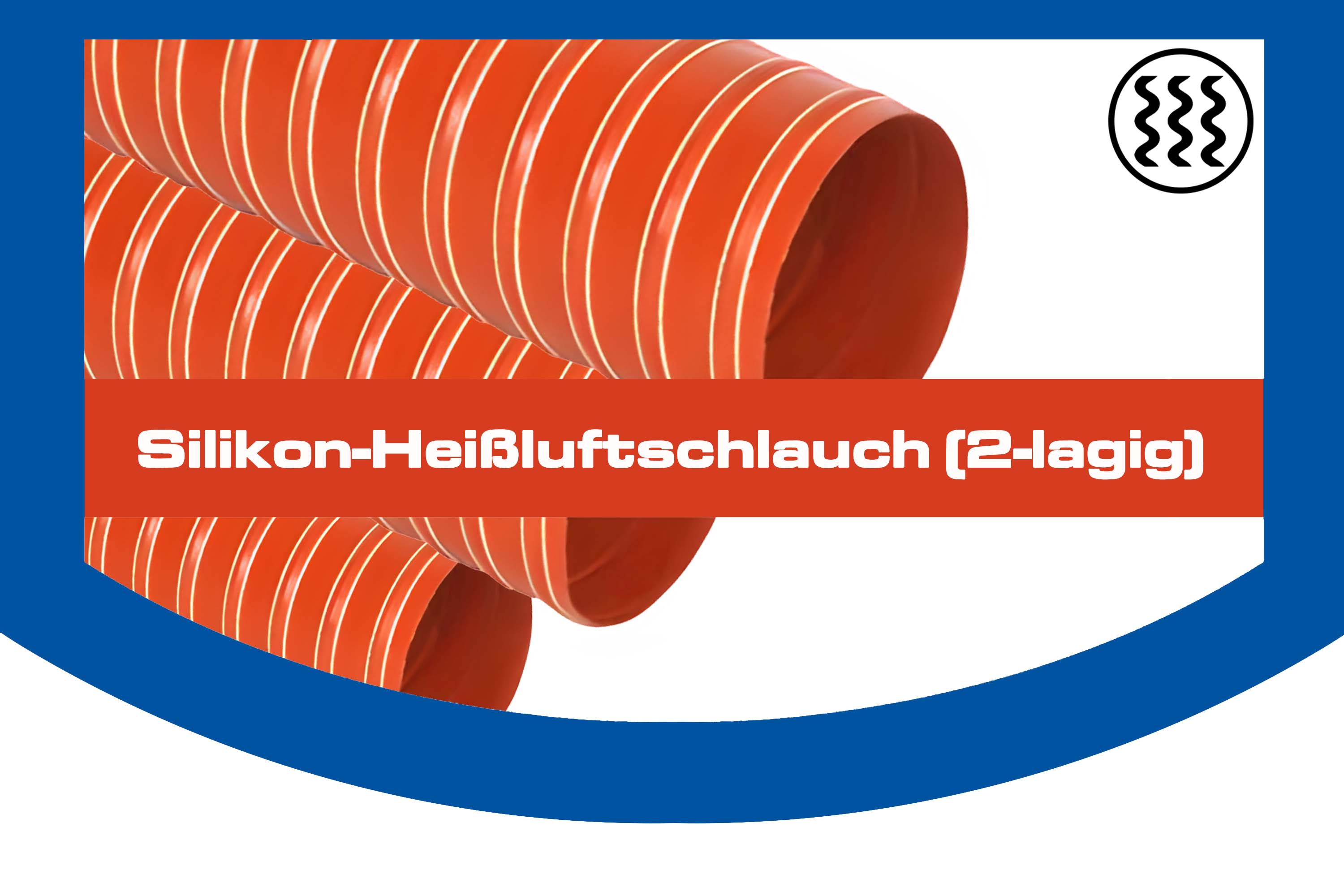 Silikon-Heißluftschlauch (2-lagig)
