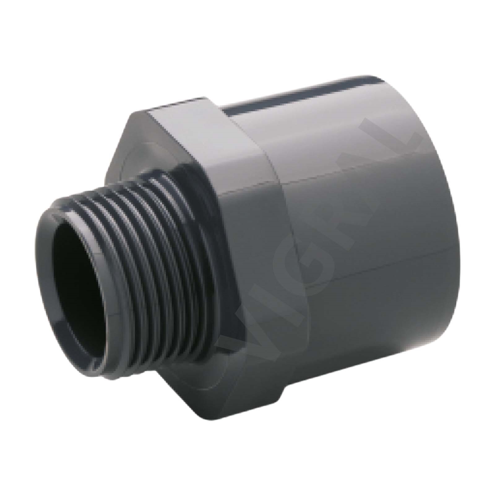 110 mm PVC Klebe Fitting Übergangsnippel Sechs-/Achtkant 110/125 mm x 4" Muffe Verbinder - PN 10 bar