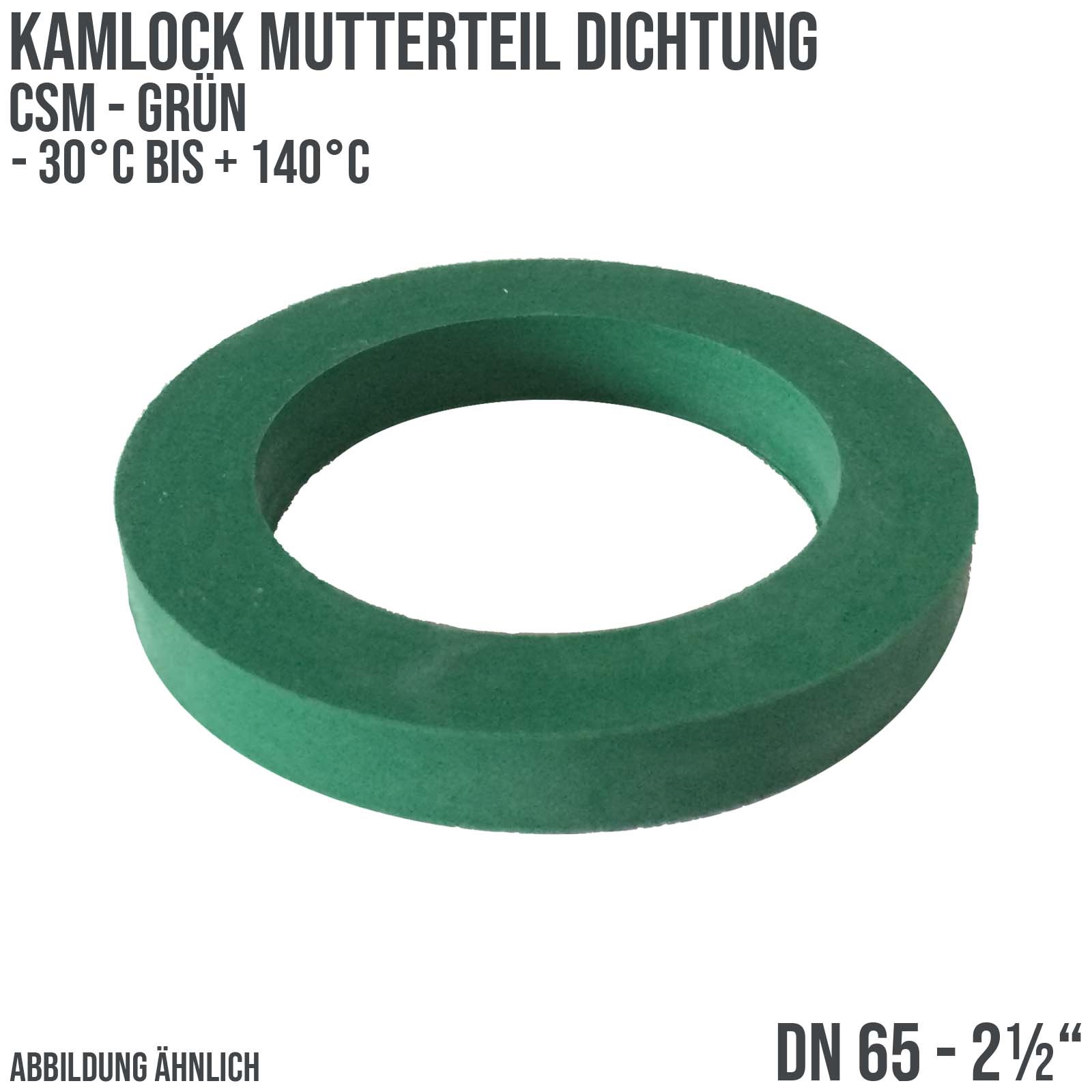 2 1/2" Zoll Kamlock Dichtung Mutterteil Kupplung CSM grün DN 65