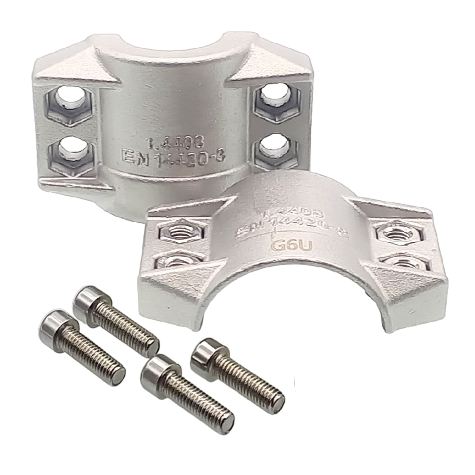 DN 100 Klemmschale Edelstahl AISI 316 Spannbereich 118 - 122 mm für Schlauch ID x AD 100 x 120 mm - PN 25 bar