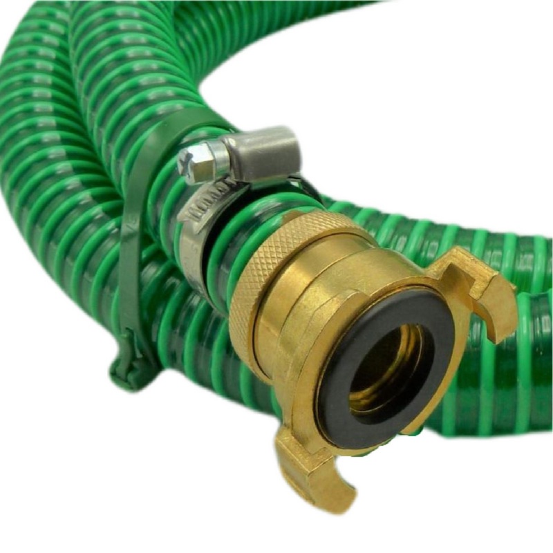 25 mm 1" Zoll Ansaug Saug Schlauch Pumpen Garnitur PROFI Schnellkupplung grün - 6 m