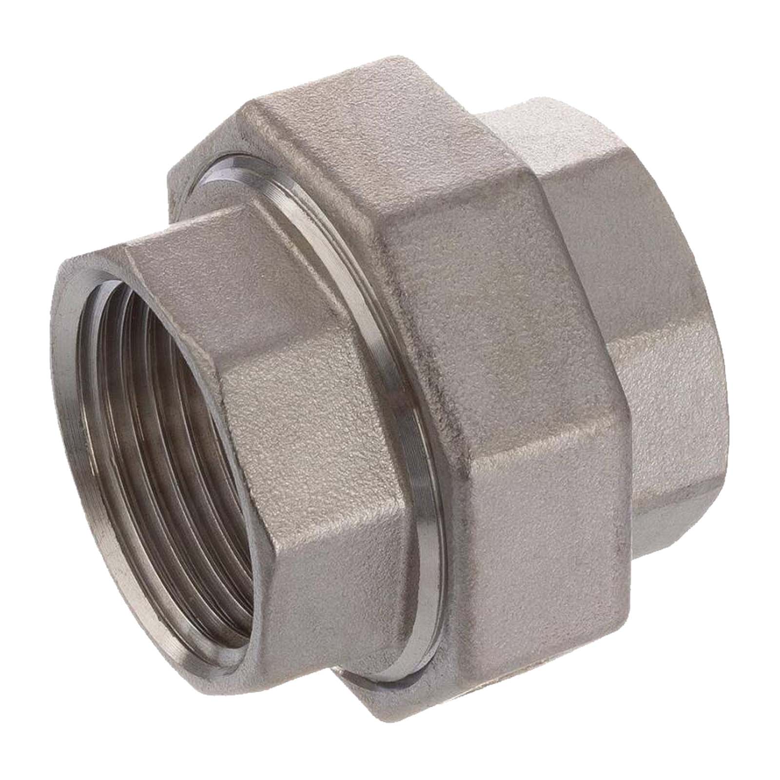 4" Edelstahl Fitting V4A AISI 316 Verschraubung Innengewinde IG flach dichtend - PN 16 bar