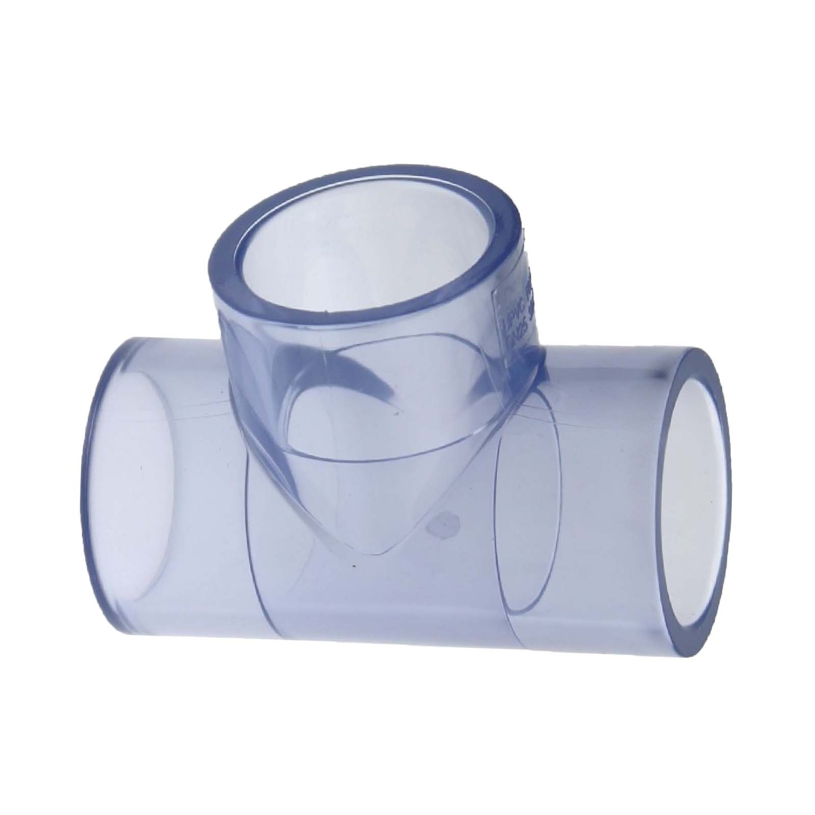 110 mm PVC Klebe Fitting T-Stück 90° Muffe Verbinder - transparent durchsichtig - PN 16 bar