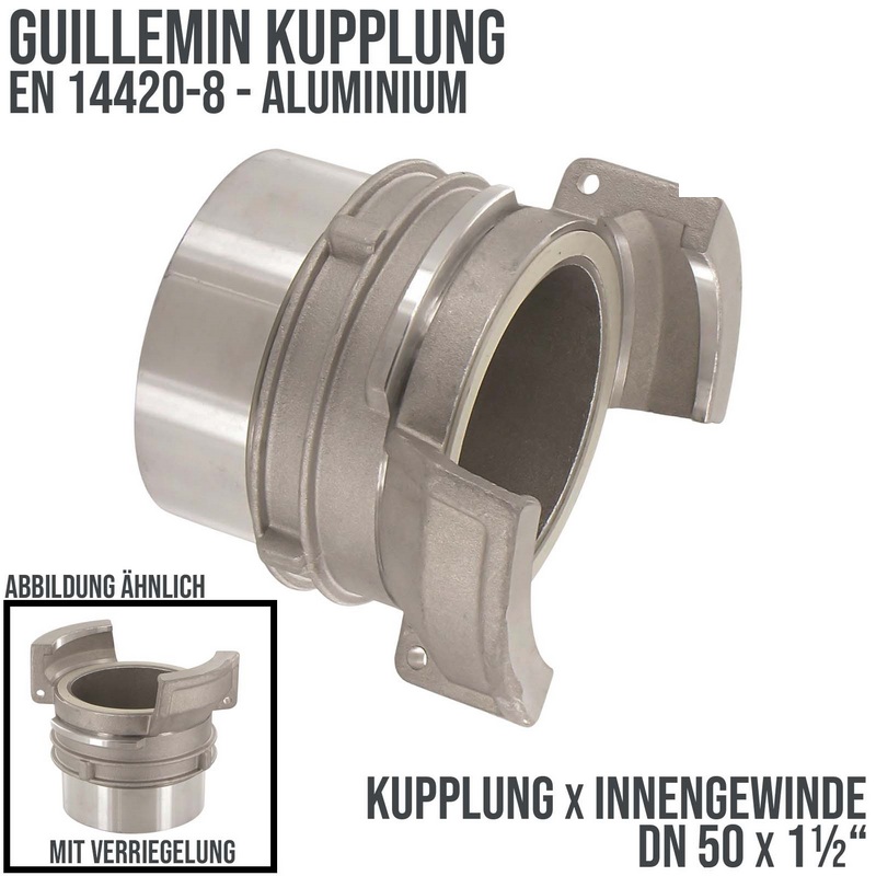 DN 50 Guillemin Kupplung Verriegelung BSPP Innengewinde IG 1 1/2" Aluminium - PN 16 bar