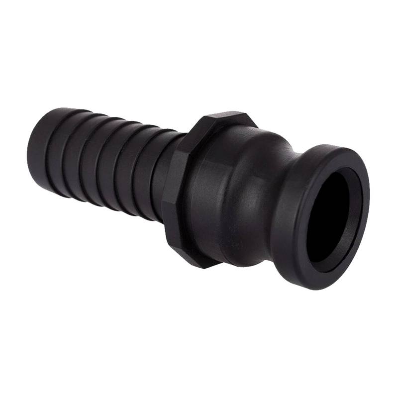 Kamlock Typ E - Vaterteil PP - 36,7 mm Stecker  -> Tülle 27 mm 1" Zoll DN25 - PN 8,5 bar