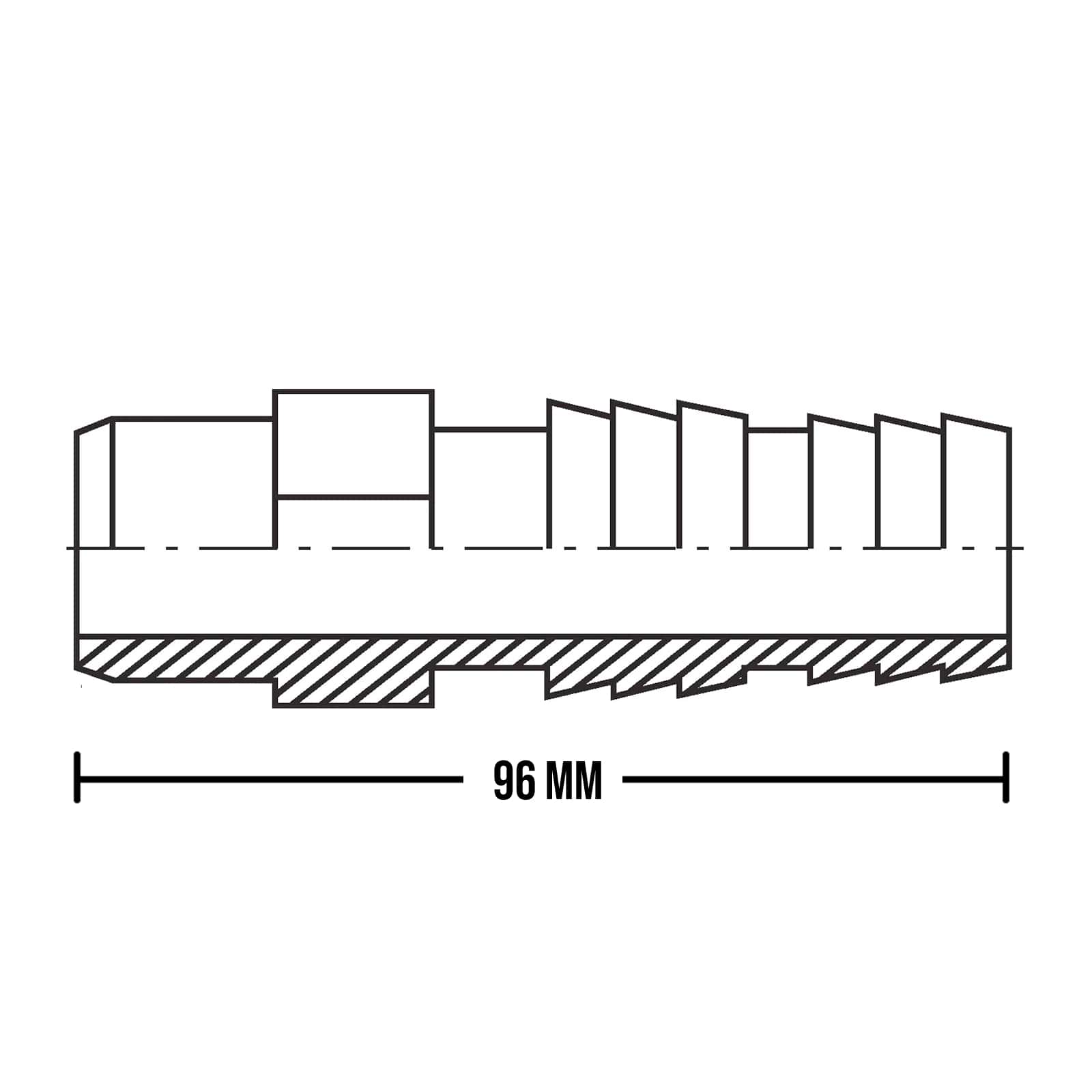 40 mm PVC Klebefitting Schlauch Klebe Tülle Stutzen Verbinder Pool Teich DN40 -> 40 mm - PN 10 bar