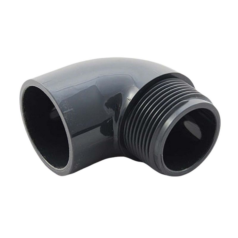 63 mm PVC Klebe Fitting Winkel 90° Außengewinde AG 63 mm x 2" Muffe Verbinder - PN 10 bar