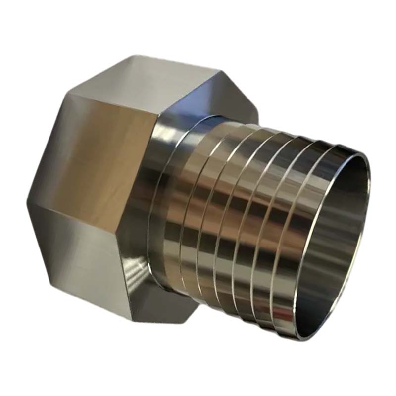 S60 x 6 IBC Adapter Schlauchtülle 51 mm 2" Edelstahl AISI 316 Container Fass  PN 16 bar